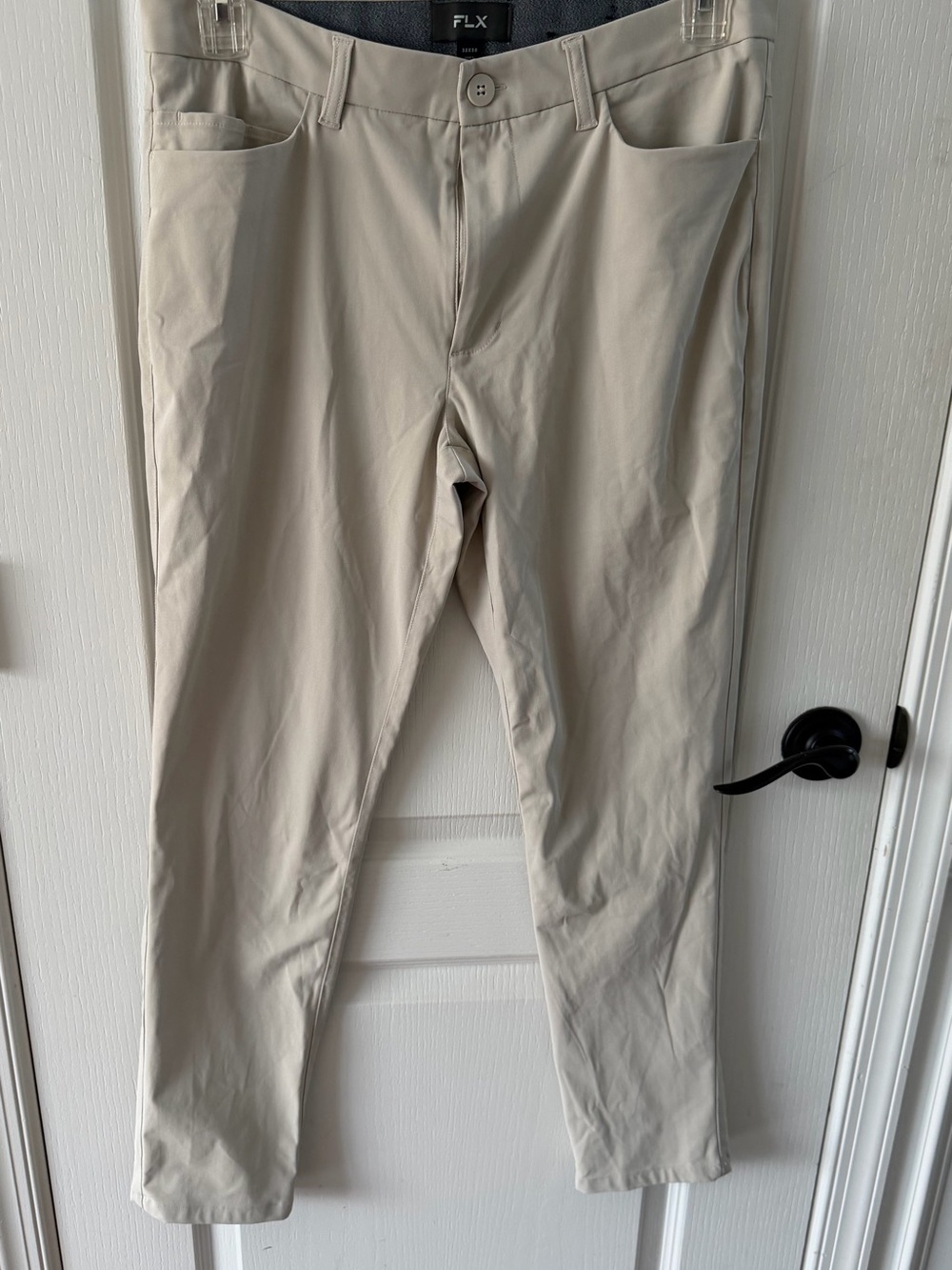 FLX Men's Beige Performance Pants